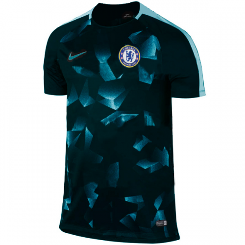 2017-18 Chelsea Black&Blue Pre-Match Training Shirt